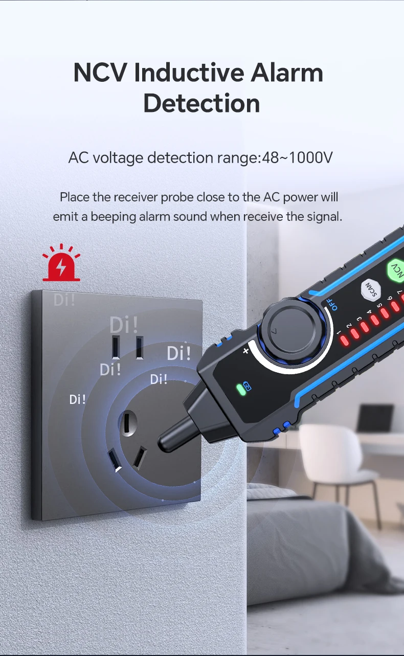 m&aacute;y test NCV NOYAFA NF-8209 Pro ph&aacute;t hiện điện